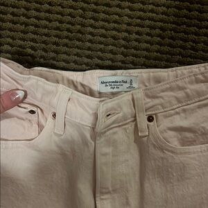 Abercrombie & Fitch Women's Cream Jeans